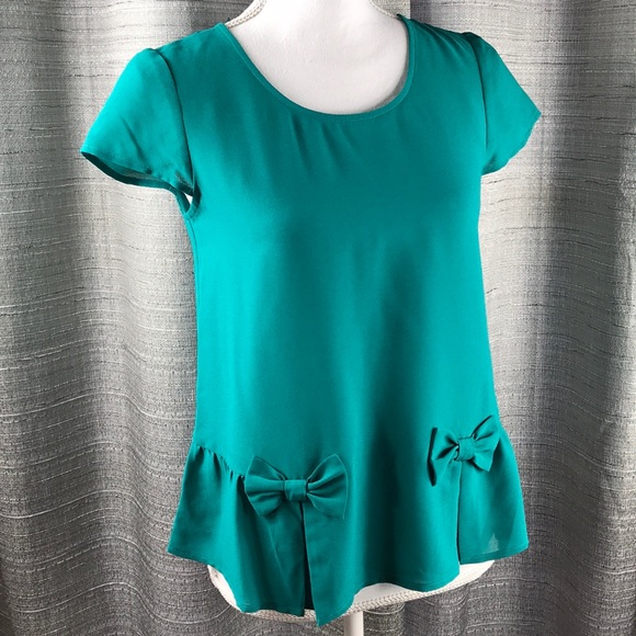 eric + lani Tops - SALE 🙌🏻 Teal Peplum Eric + Lani Blouse